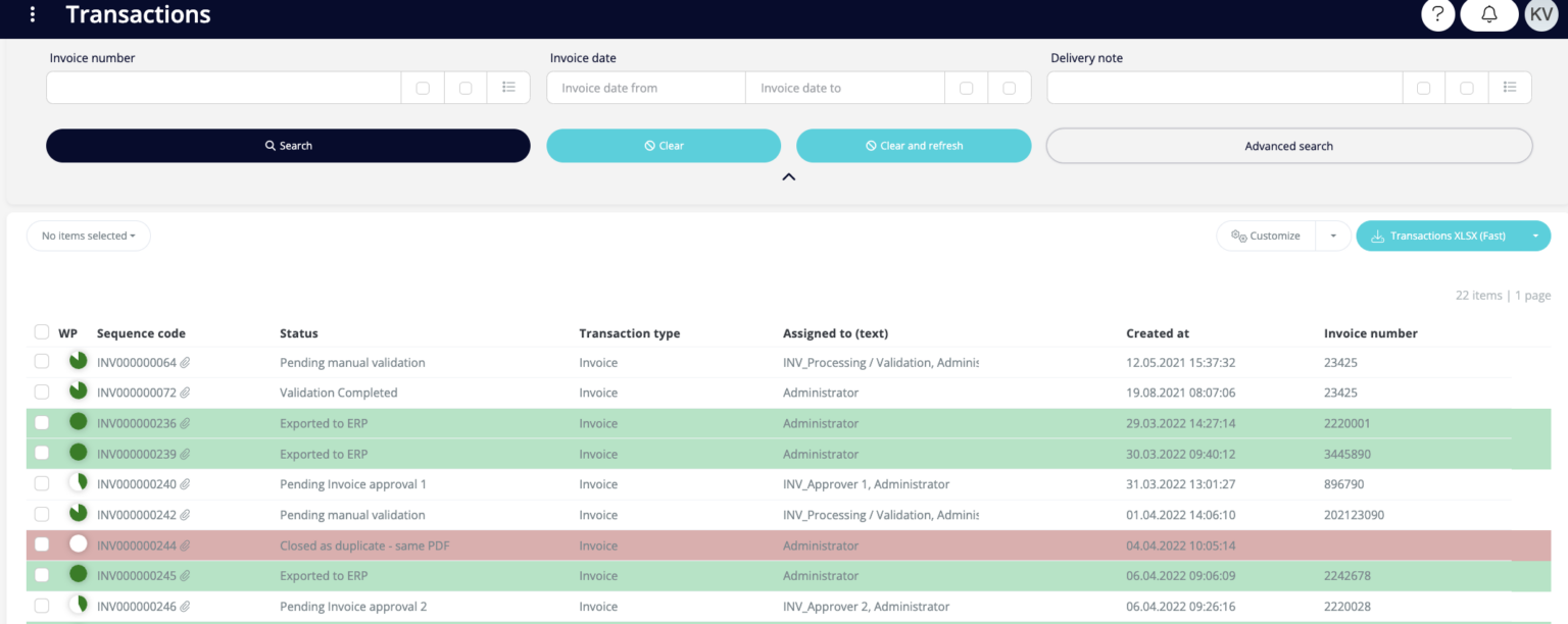 Transaction Colors - Enhance Clarity in the Transaction List | Flowis