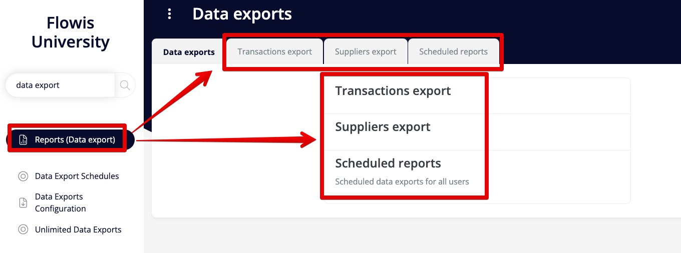 Data Exports - Navigating Reports and Scheduled Exports | Flowis